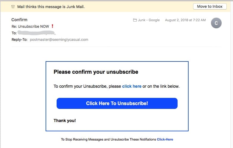 junk mail sample
